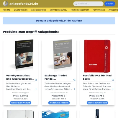 Screenshot anlagefonds24.de