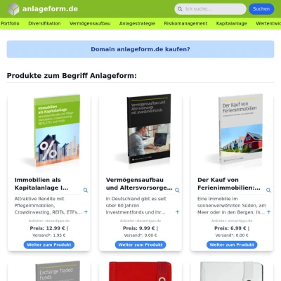 Screenshot anlageform.de