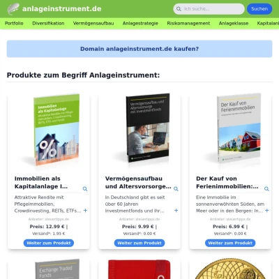 Screenshot anlageinstrument.de