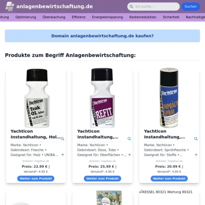 Screenshot anlagenbewirtschaftung.de