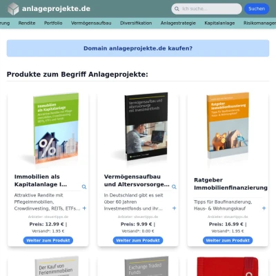 Screenshot anlageprojekte.de