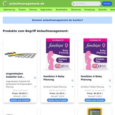 Screenshot anlaufmanagement.de