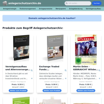 Screenshot anlegerschutzarchiv.de