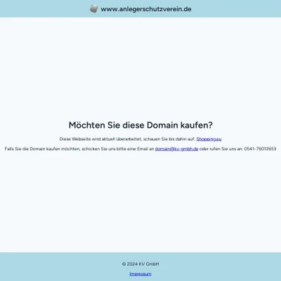 Screenshot anlegerschutzverein.de