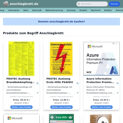 Screenshot anschlagbrett.de