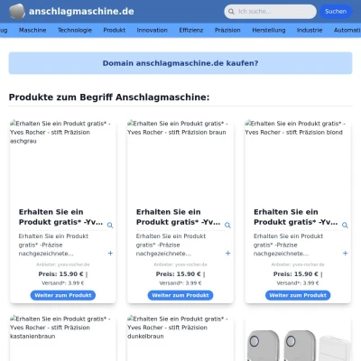 Screenshot anschlagmaschine.de