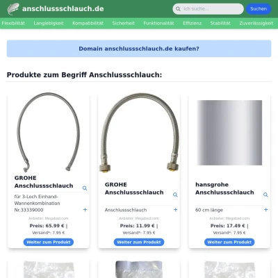 Screenshot anschlussschlauch.de