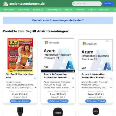 Screenshot ansichtssendungen.de