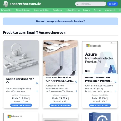 Screenshot ansprechperson.de