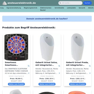 Screenshot ansteuerelektronik.de