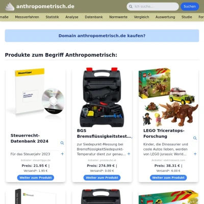 Screenshot anthropometrisch.de