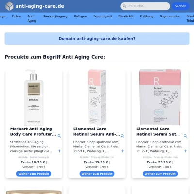 Screenshot anti-aging-care.de