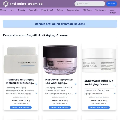 Screenshot anti-aging-cream.de