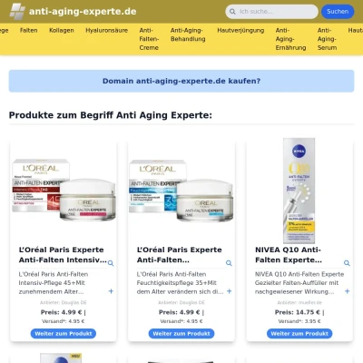 Screenshot anti-aging-experte.de