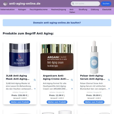 Screenshot anti-aging-online.de