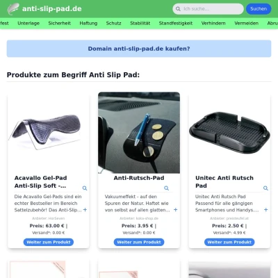 Screenshot anti-slip-pad.de