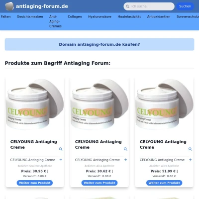 Screenshot antiaging-forum.de