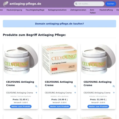 Screenshot antiaging-pflege.de