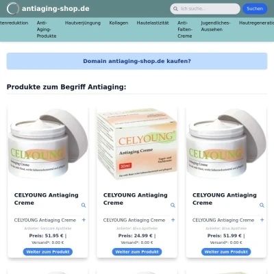 Screenshot antiaging-shop.de