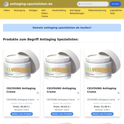 Screenshot antiaging-spezialisten.de