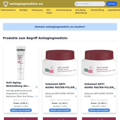 Screenshot antiagingmedizin.eu