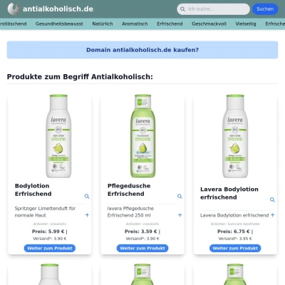 Screenshot antialkoholisch.de