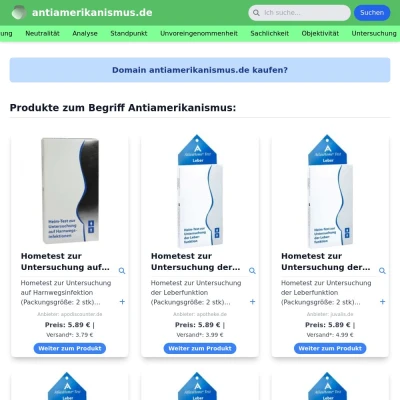 Screenshot antiamerikanismus.de