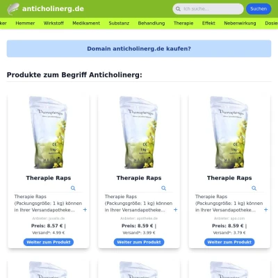 Screenshot anticholinerg.de