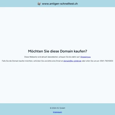 Screenshot antigen-schnelltest.ch