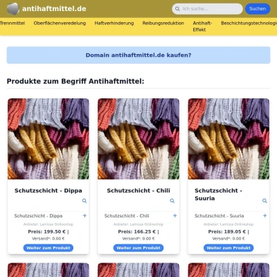 Screenshot antihaftmittel.de