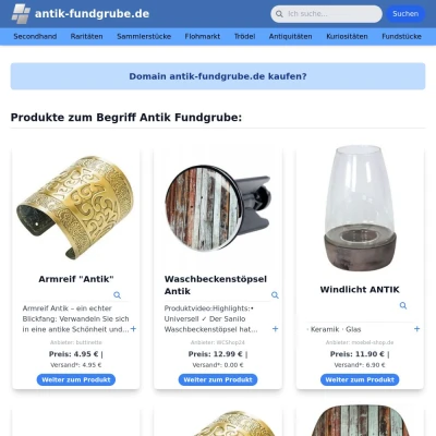 Screenshot antik-fundgrube.de