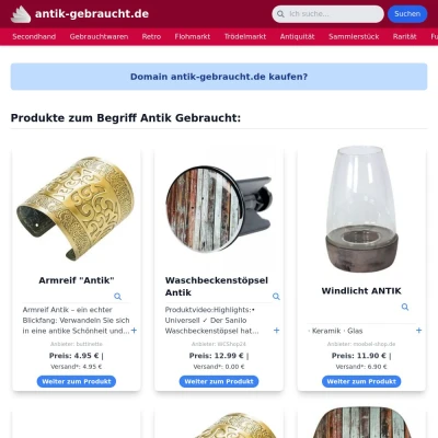 Screenshot antik-gebraucht.de