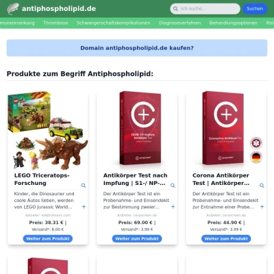 Screenshot antiphospholipid.de