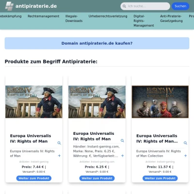 Screenshot antipiraterie.de