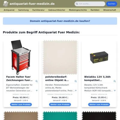 Screenshot antiquariat-fuer-medizin.de