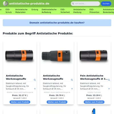 Screenshot antistatische-produkte.de