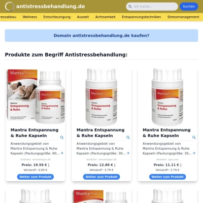 Screenshot antistressbehandlung.de