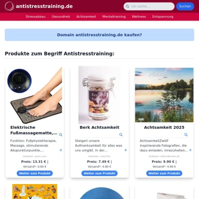 Screenshot antistresstraining.de