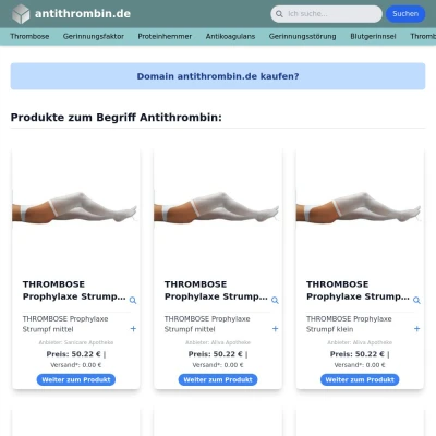 Screenshot antithrombin.de