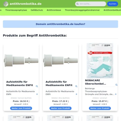 Screenshot antithrombotika.de