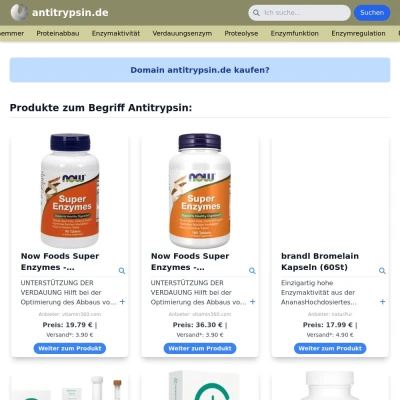 Screenshot antitrypsin.de