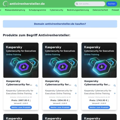 Screenshot antivirenhersteller.de