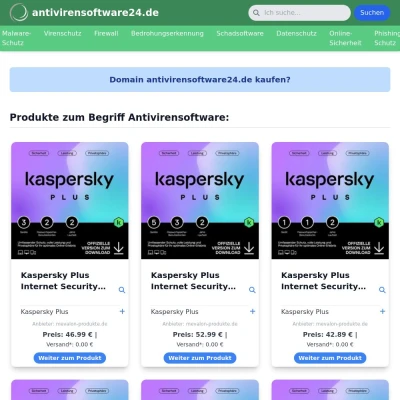 Screenshot antivirensoftware24.de