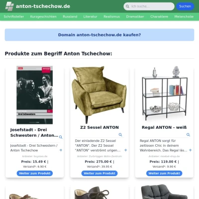 Screenshot anton-tschechow.de