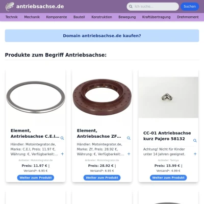 Screenshot antriebsachse.de