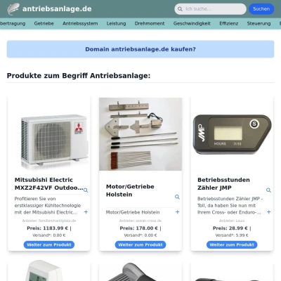 Screenshot antriebsanlage.de