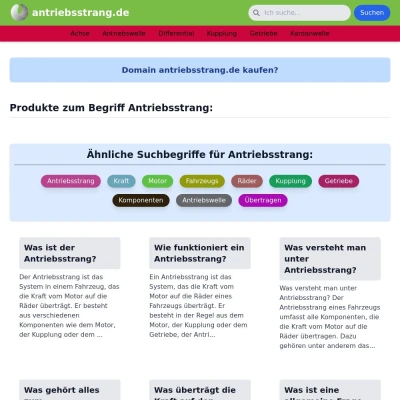 Screenshot antriebsstrang.de