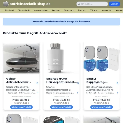 Screenshot antriebstechnik-shop.de