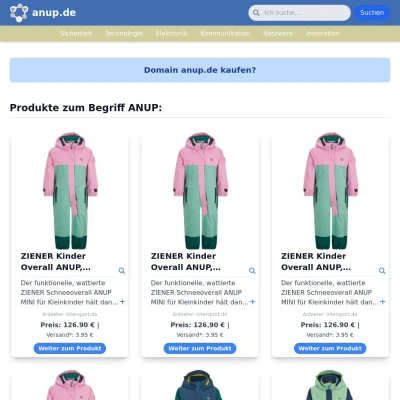 Screenshot anup.de