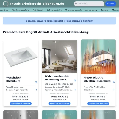 Screenshot anwalt-arbeitsrecht-oldenburg.de